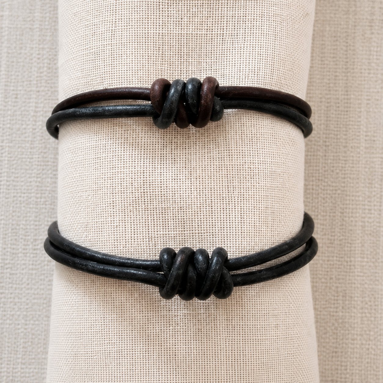 Lovers Knot leather bracelets